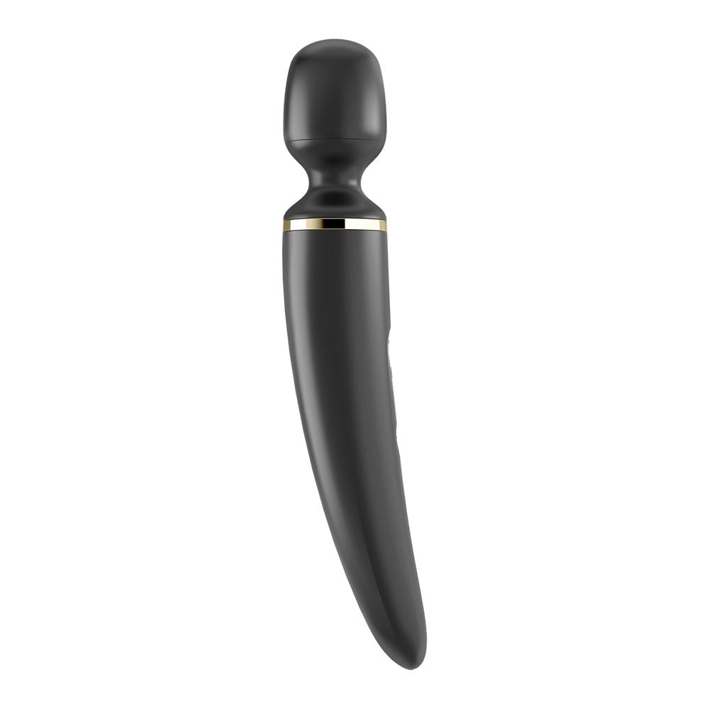 Satisfyer Wand - er Woman - Black USB Rechargeable Massager Wand - silkandsin