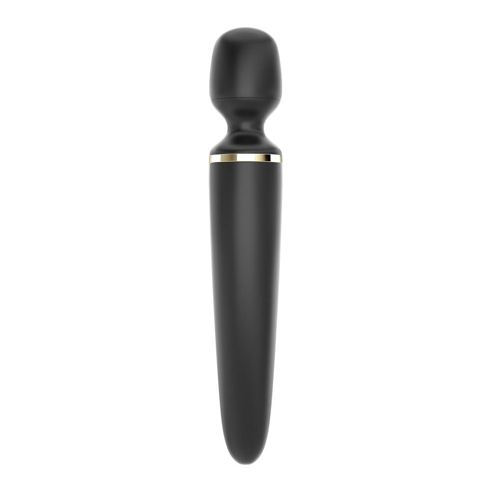 Satisfyer Wand - er Woman - Black USB Rechargeable Massager Wand - silkandsin