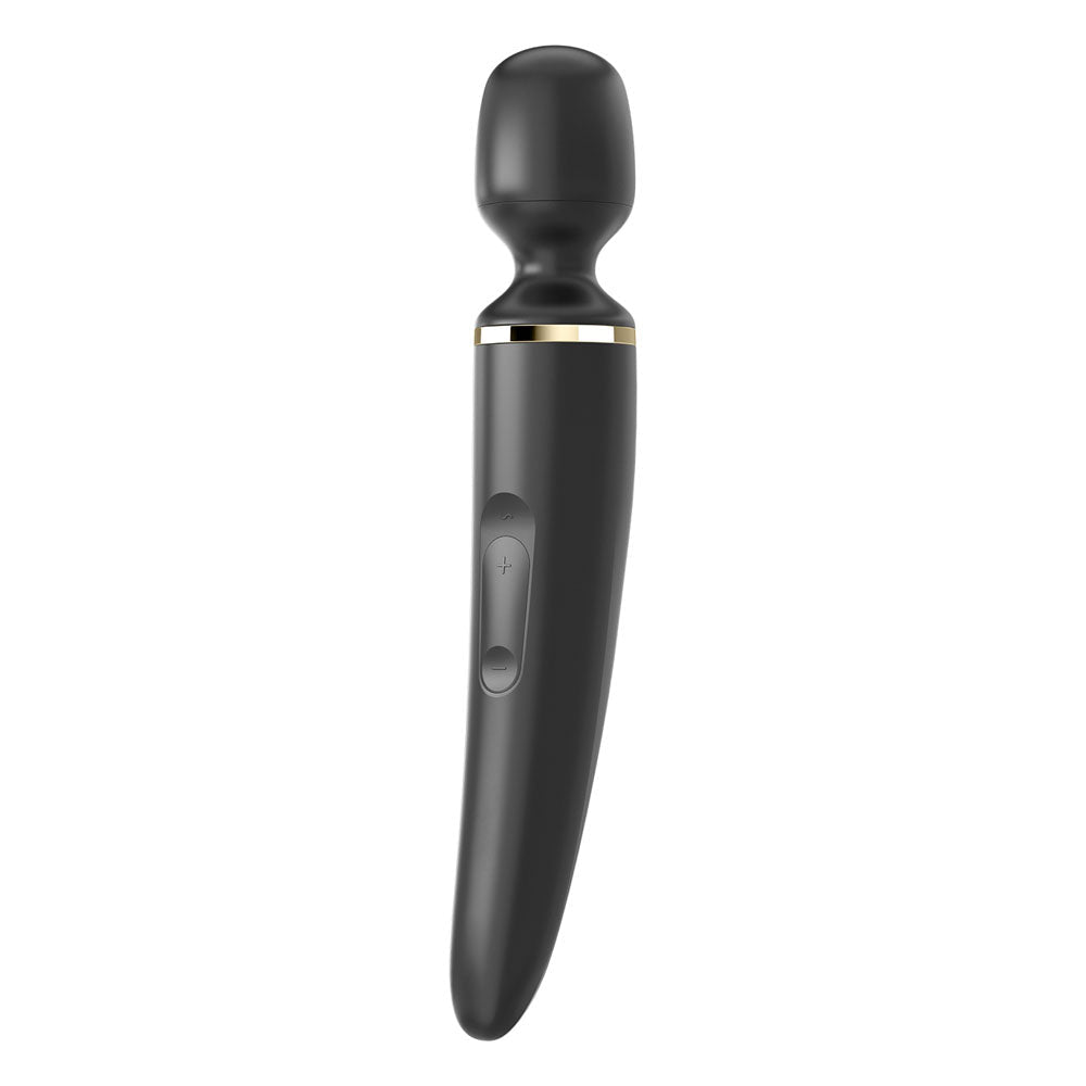 Satisfyer Wand - er Woman - Black USB Rechargeable Massager Wand - silkandsin