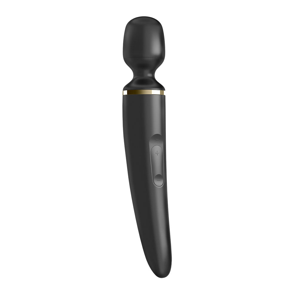 Satisfyer Wand - er Woman - Black USB Rechargeable Massager Wand - silkandsin