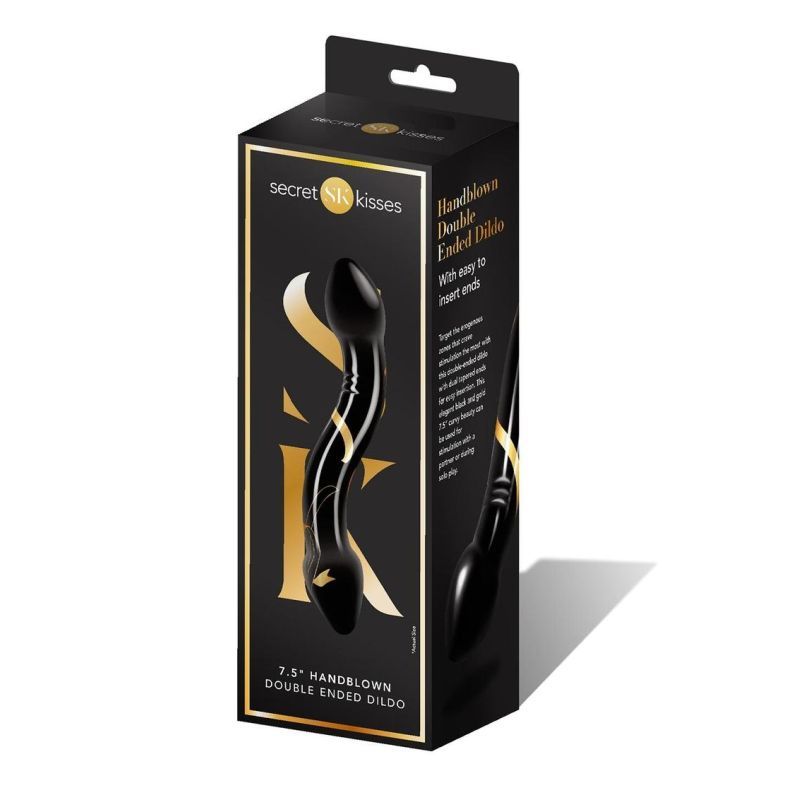 Secret Kisses Handblown Double Ended Dildo 7.5in - Silk and Sin