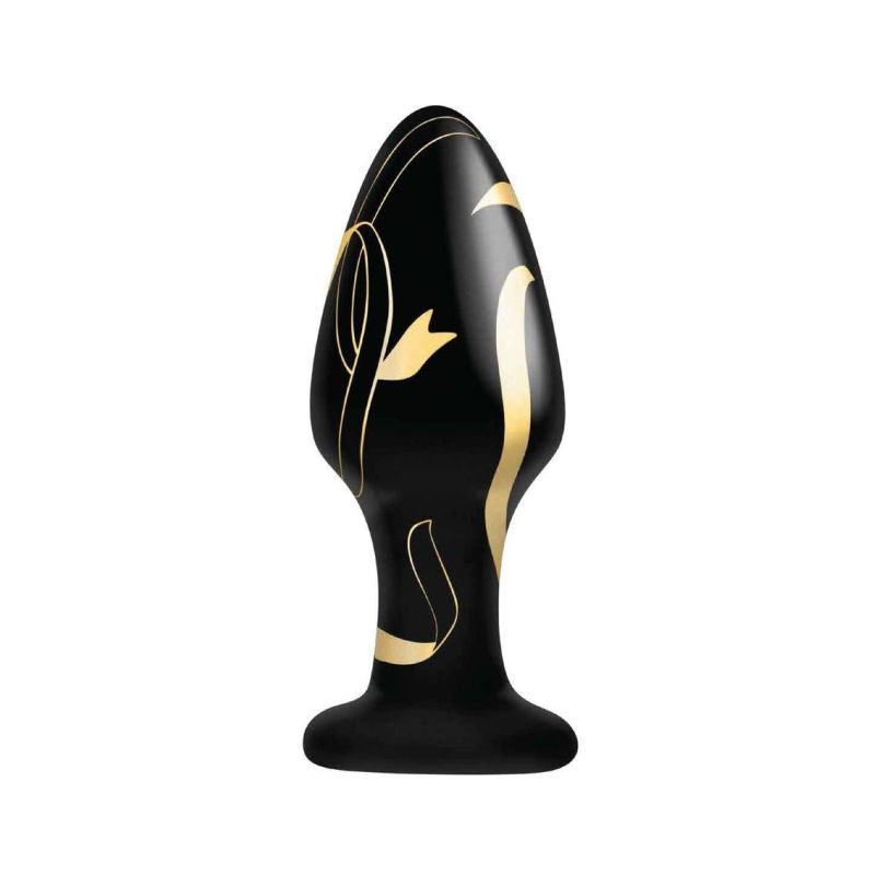 Secret Kisses Handblown Wide Glass Plug 4in - Silk and Sin