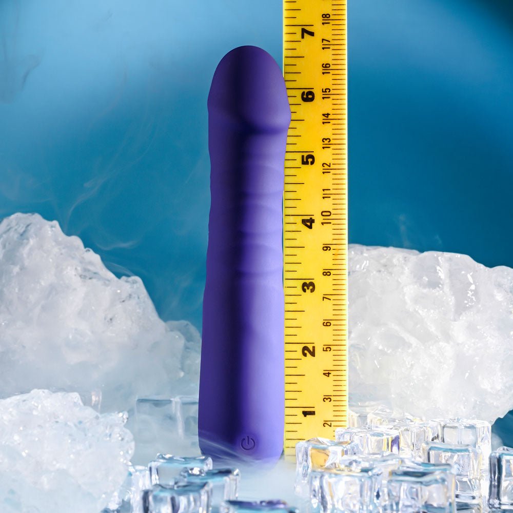 Selopa AMBITION - Purple 17 cm USB Rechargeable Thrusting Vibrator - silkandsin