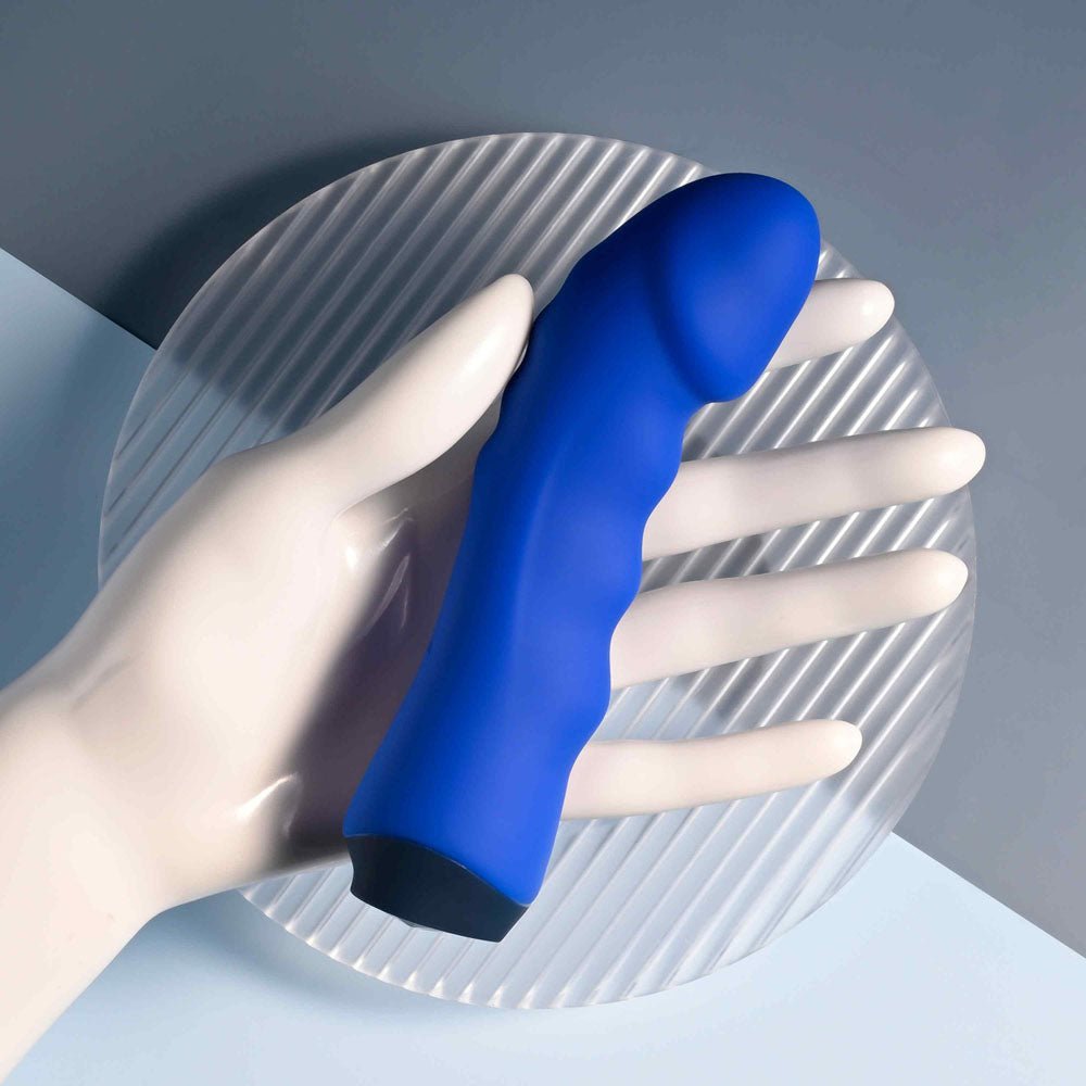 Selopa BLUE BANGER - Blue 13.6 cm USB Rechargeable Vibrator - silkandsin