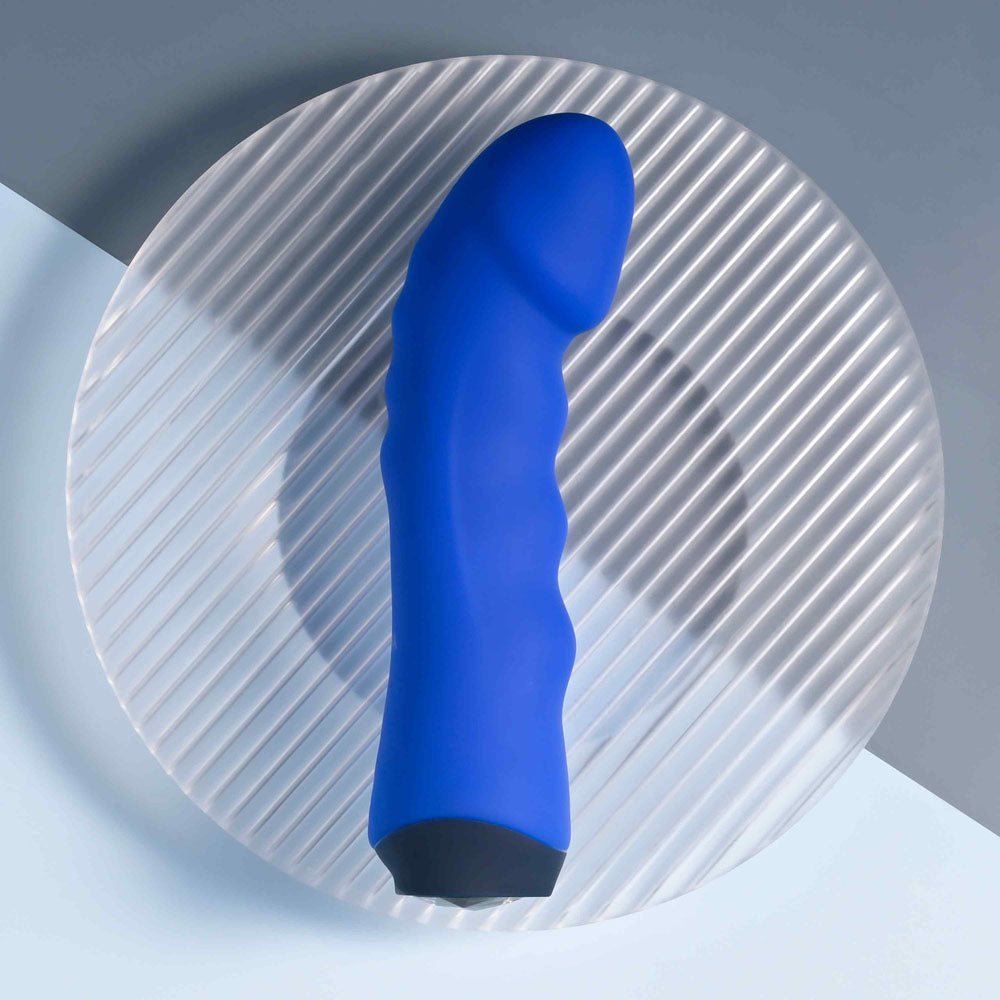 Selopa BLUE BANGER - Blue 13.6 cm USB Rechargeable Vibrator - silkandsin