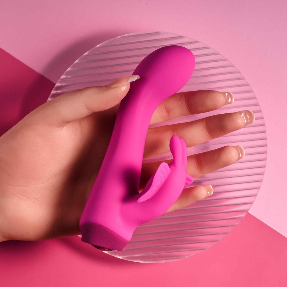 Selopa BUTTERFLY LOVE - Pink 13.8 cm USB Rechargeable Butterfly Vibrator - silkandsin