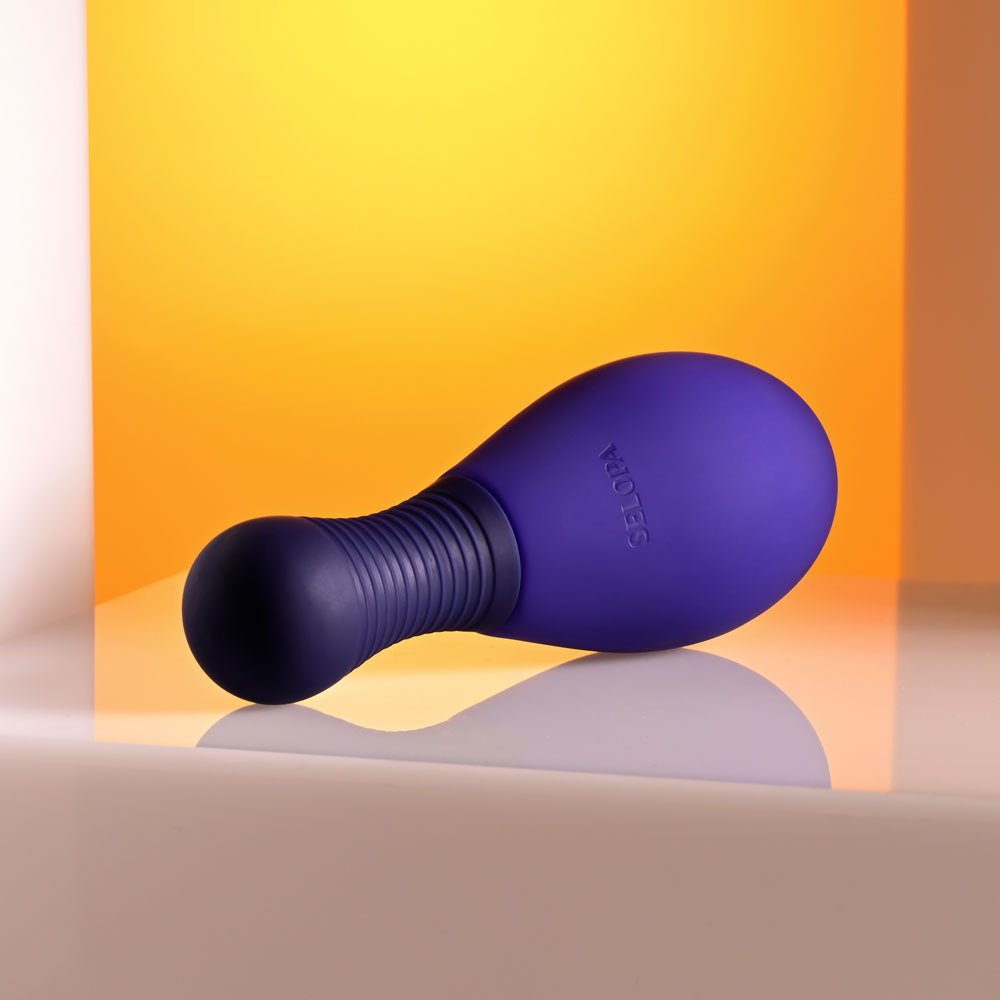Selopa EGG ME ON - Purple 10 cm USB Rechargeable Egg with Wireless Remote - silkandsin