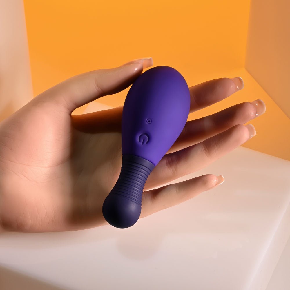 Selopa EGG ME ON - Purple 10 cm USB Rechargeable Egg with Wireless Remote - silkandsin