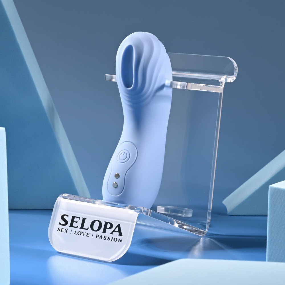 Selopa GOOD POINT - Purple USB Rechargeable Hollow Vibrating Finger Stimulator - silkandsin
