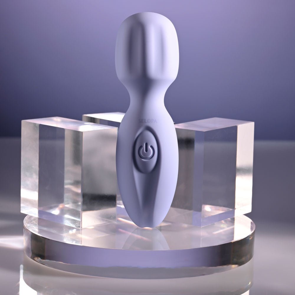 Selopa LIL' WAND - Purple 11 cm USB Rechargeable Massage Wand - silkandsin