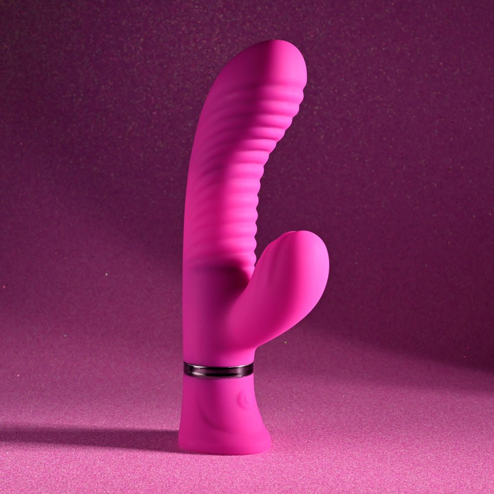 Selopa NEXT WAVE - Pink 16.4 cm USB Rechargeable Dual Vibrator - silkandsin