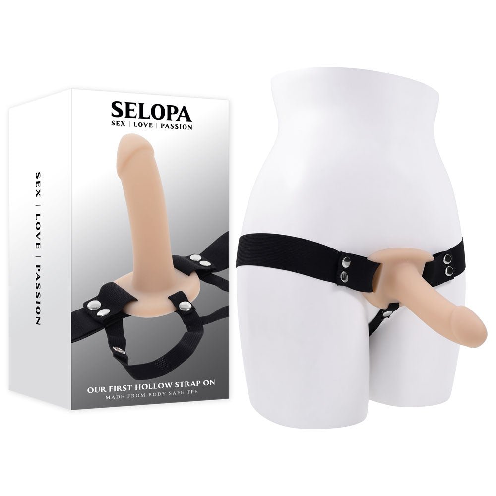 Selopa OUR FIRST HOLLOW STRAP ON LIGHT - Flesh 16.3 cm Hollow Strap - On - silkandsin