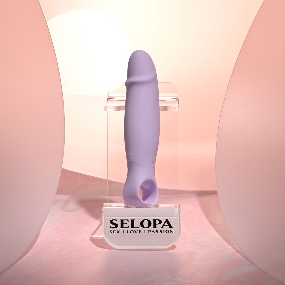 Selopa PETITE PECKER - Purple 11.7 cm USB Rechargeable Mini Vibrator - silkandsin