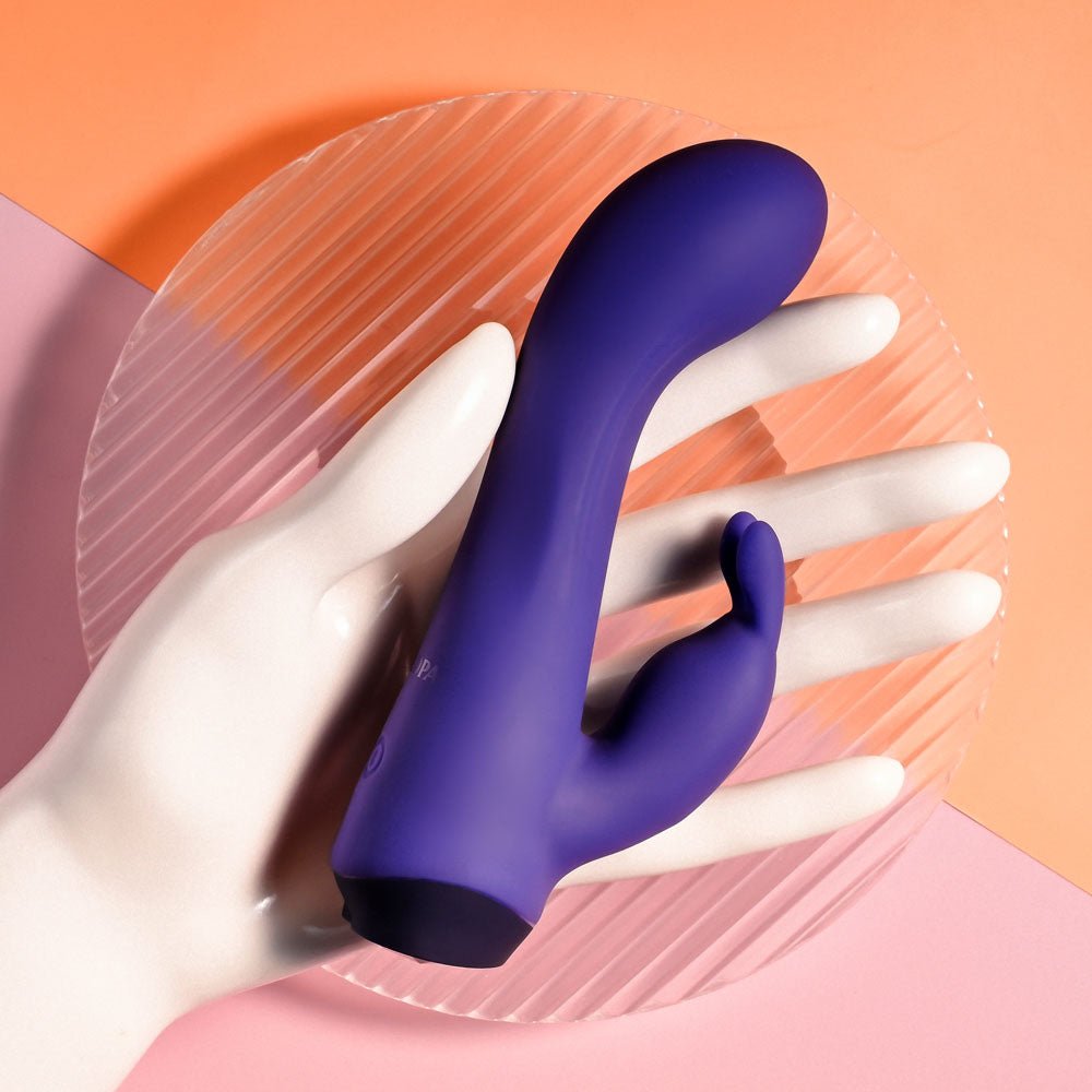 Selopa PLUM JOB - Purple 13.5 cm USB Rechargeable Rabbit Vibrator - silkandsin
