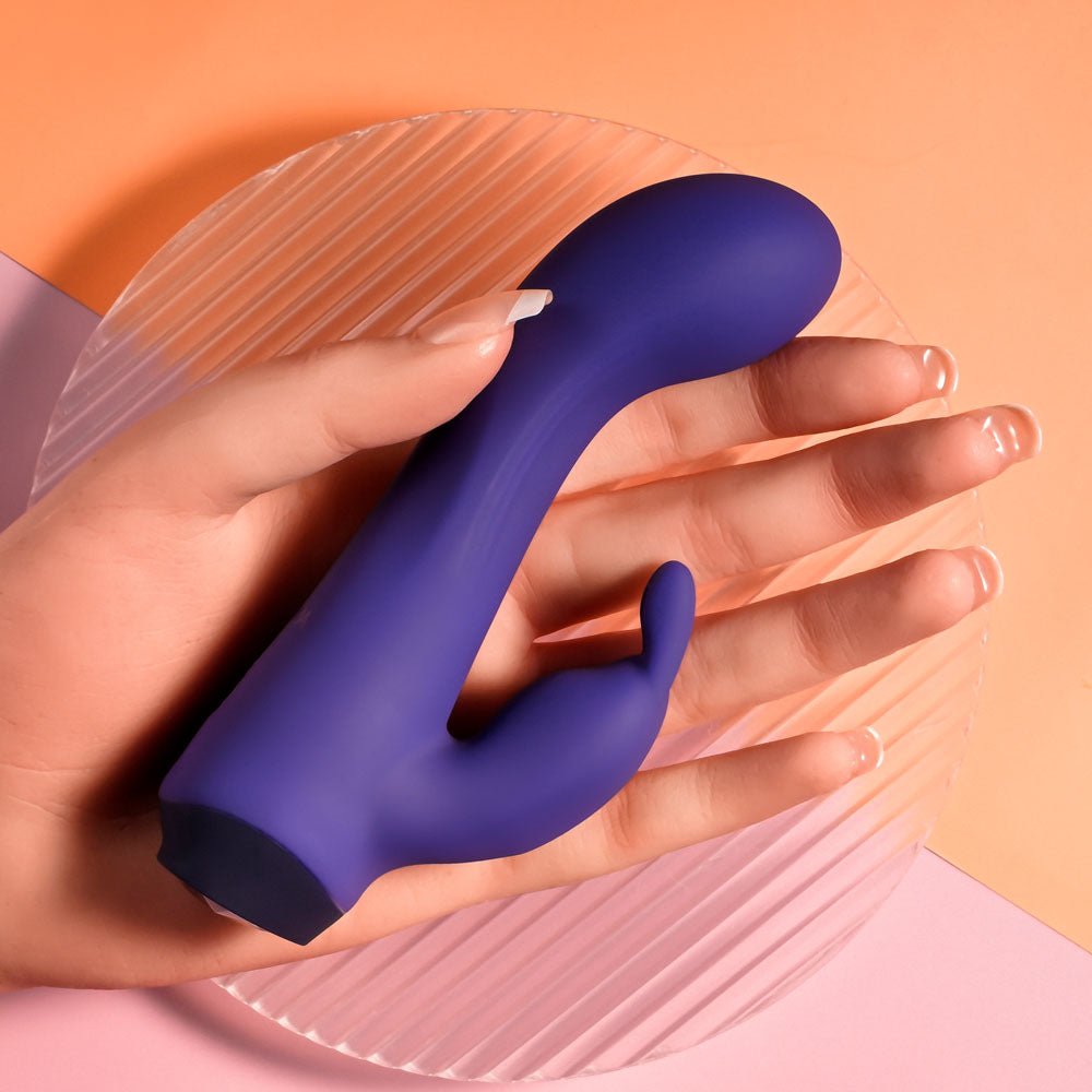 Selopa PLUM JOB - Purple 13.5 cm USB Rechargeable Rabbit Vibrator - silkandsin