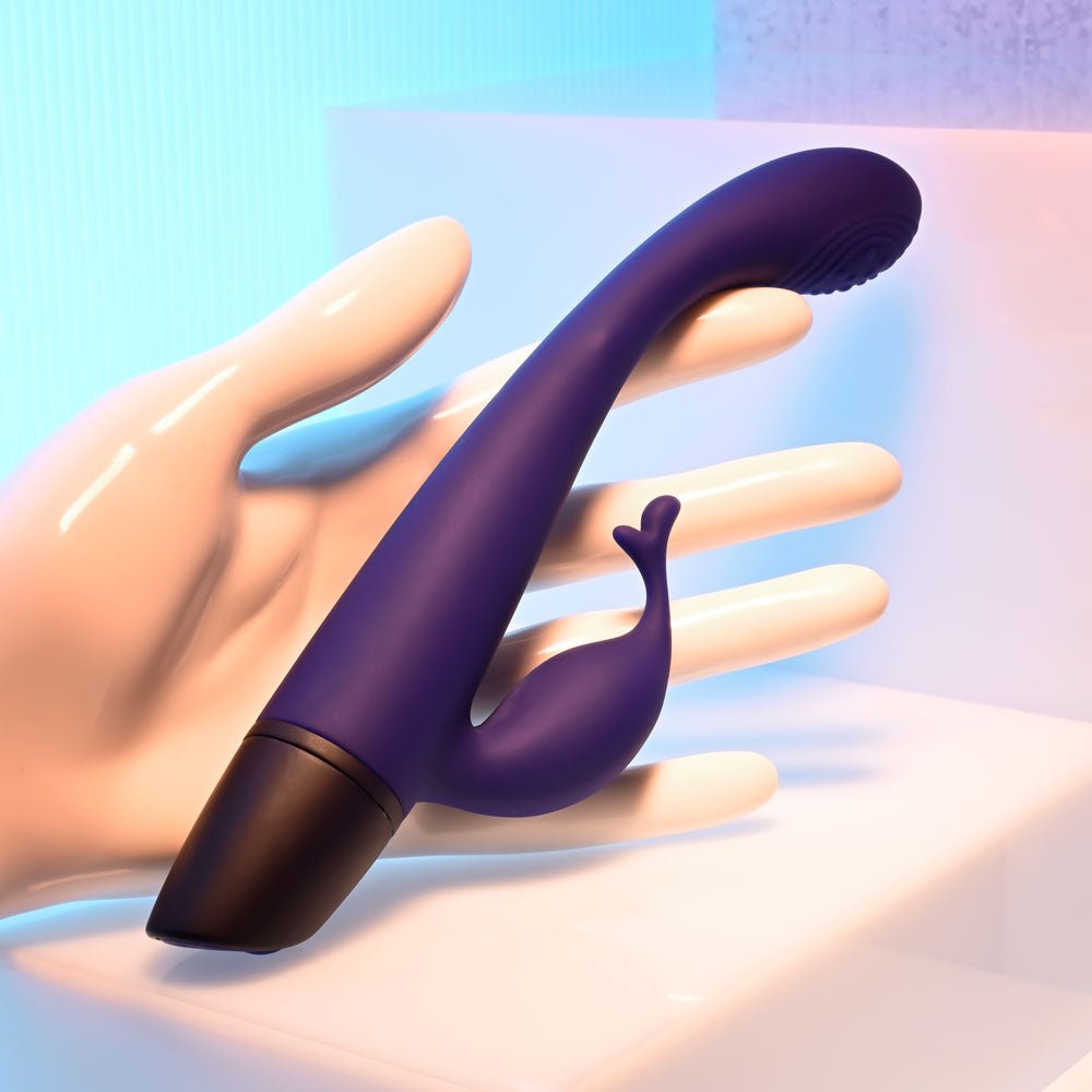 Selopa PLUM PASSION - Purple 18.3 cm USB Rechargeable Rabbit Vibrator - silkandsin