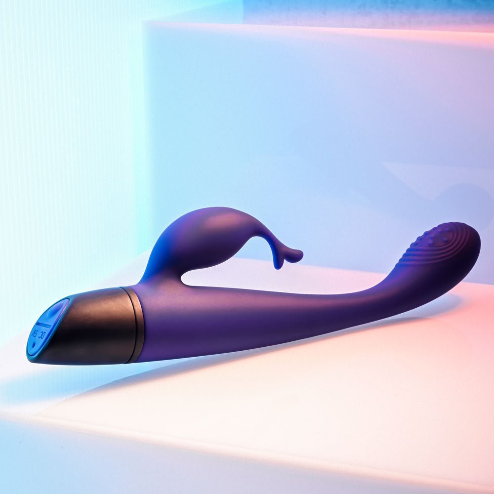 Selopa PLUM PASSION - Purple 18.3 cm USB Rechargeable Rabbit Vibrator - silkandsin