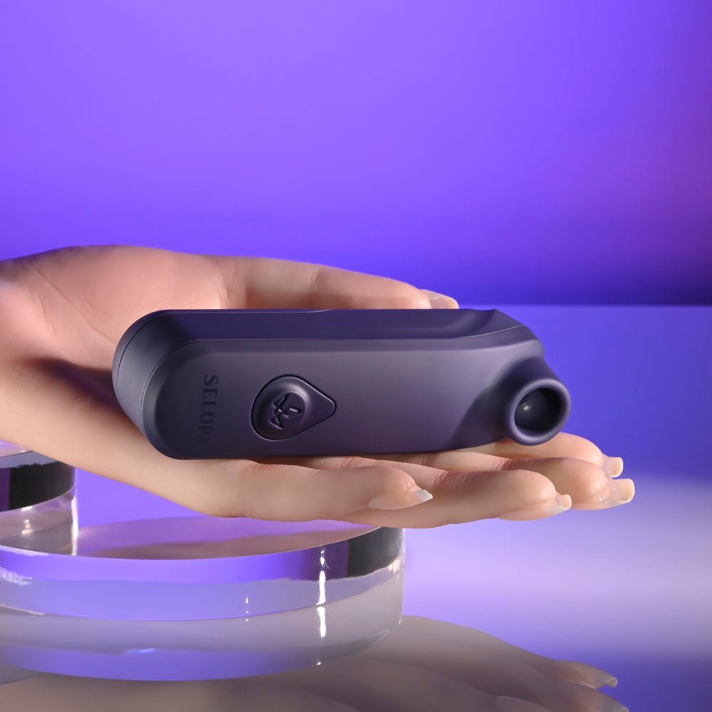 Selopa SURE THING - Black Vibrating & Sucking Stimulator - silkandsin
