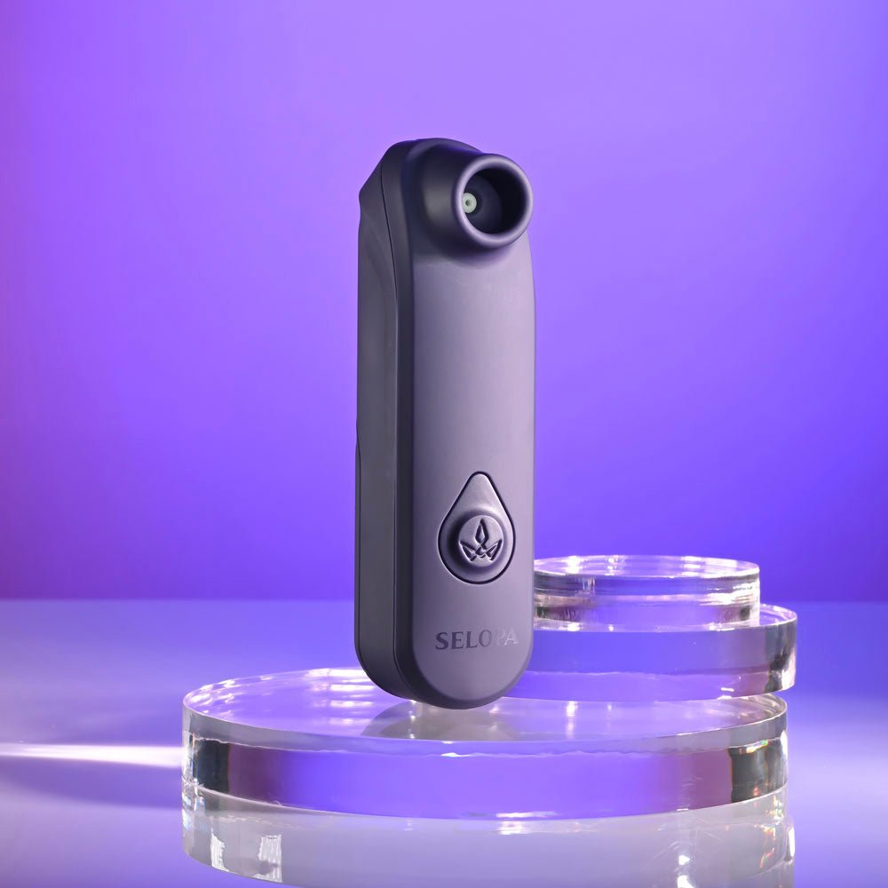 Selopa SURE THING - Black Vibrating & Sucking Stimulator - silkandsin