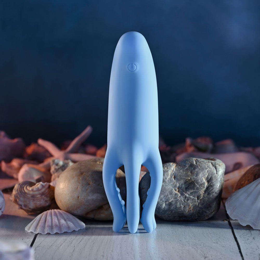 Selopa TENTACLE TICKLER - Blue USB Rechargeable Vibrating Stimulator - silkandsin