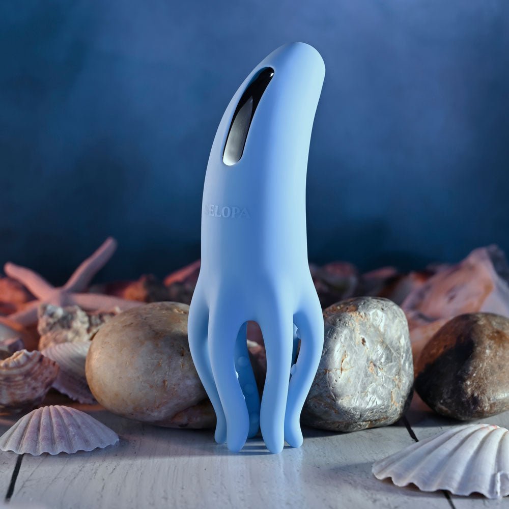 Selopa TENTACLE TICKLER - Blue USB Rechargeable Vibrating Stimulator - silkandsin