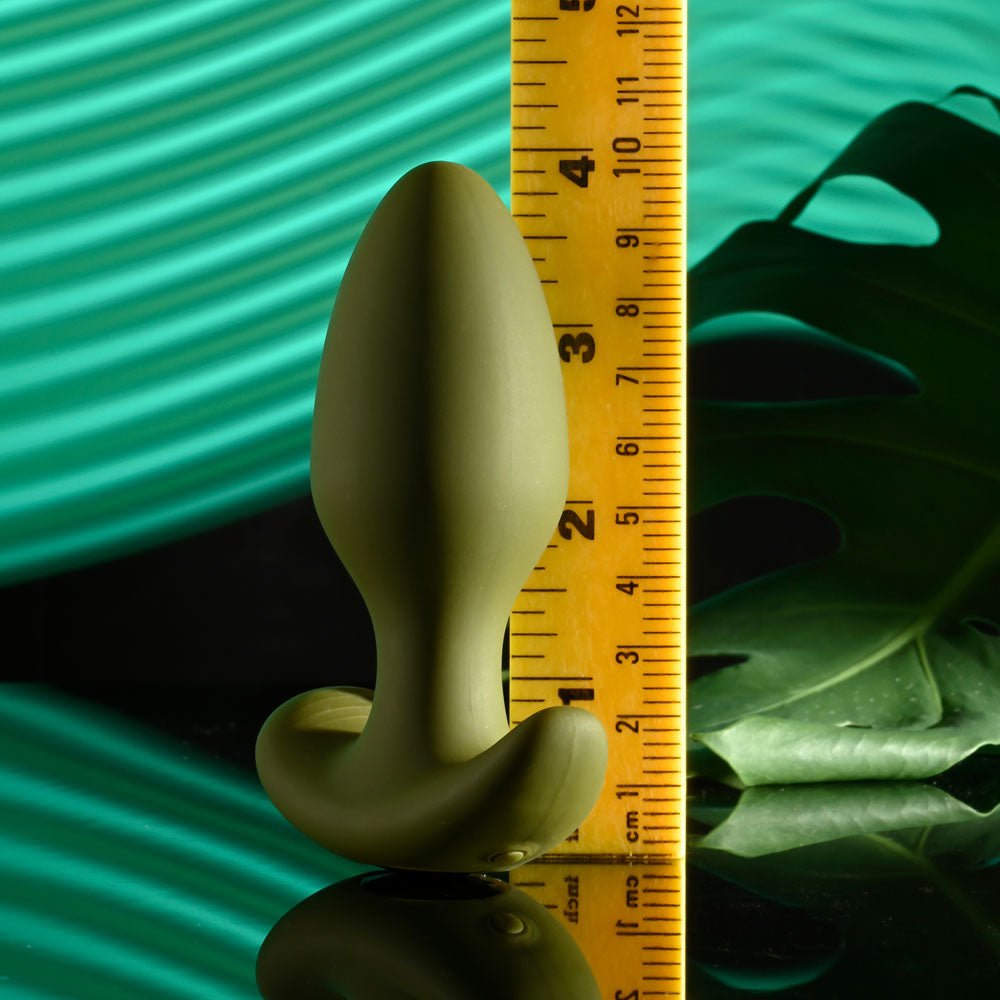 Selopa THE COLONEL - Green 10.1 cm USB Rechargeable Vibrating Butt Plug with Wireless Remote - silkandsin