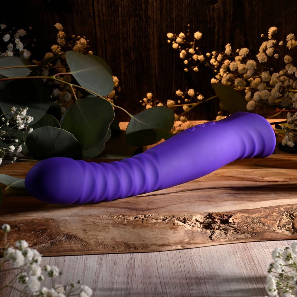 Selopa TRIXXXIE - Purple 22.2 cm USB Rechargeable Vibrator - silkandsin