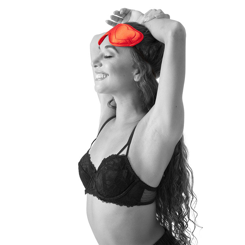 Sex & Mischief Amor Blindfold - Red Padded Blindfold - silkandsin