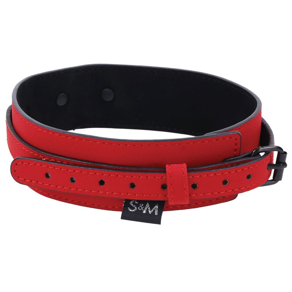 Sex & Mischief Amor Collar and Leash - Red Restraint - silkandsin