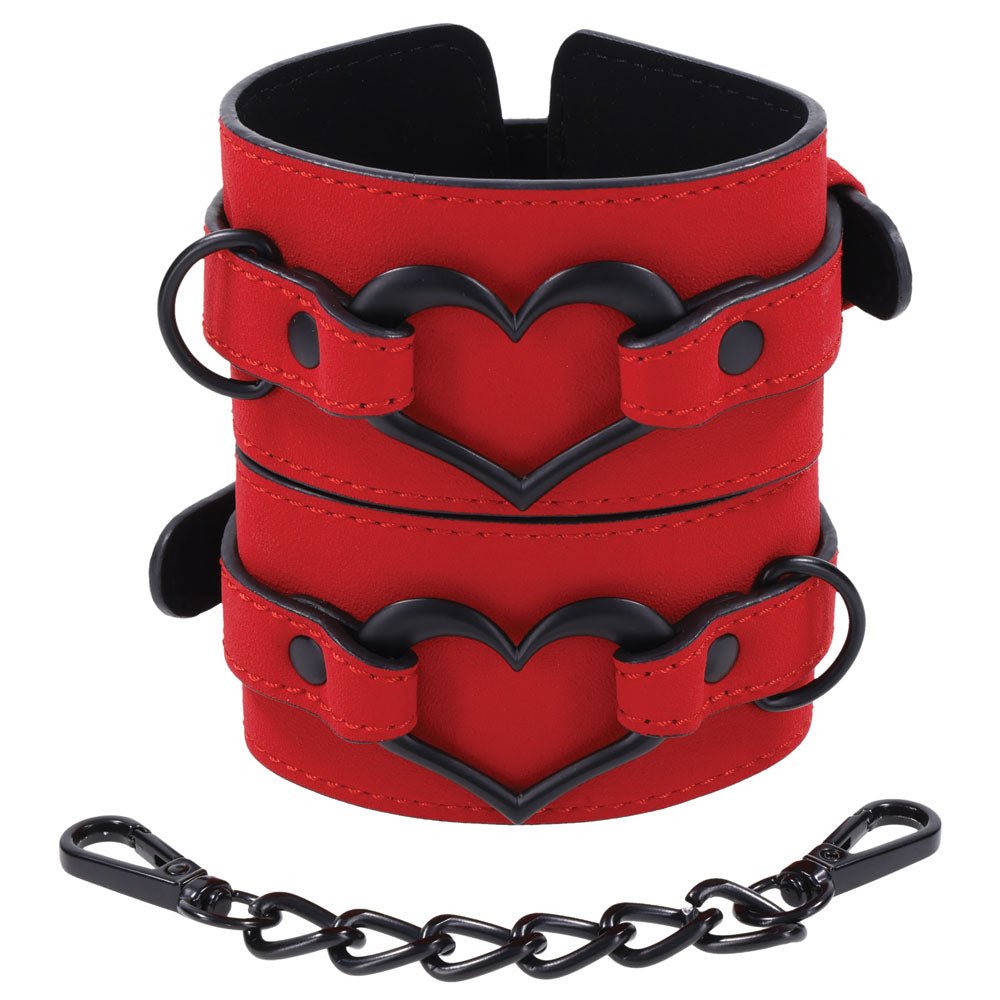 Sex & Mischief Amor Handcuffs - Red Restraints - silkandsin