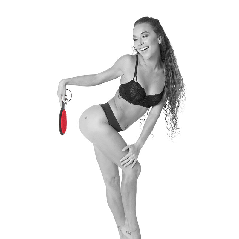 Sex & Mischief Amor Paddle - Red/Black Spanking Paddle - silkandsin