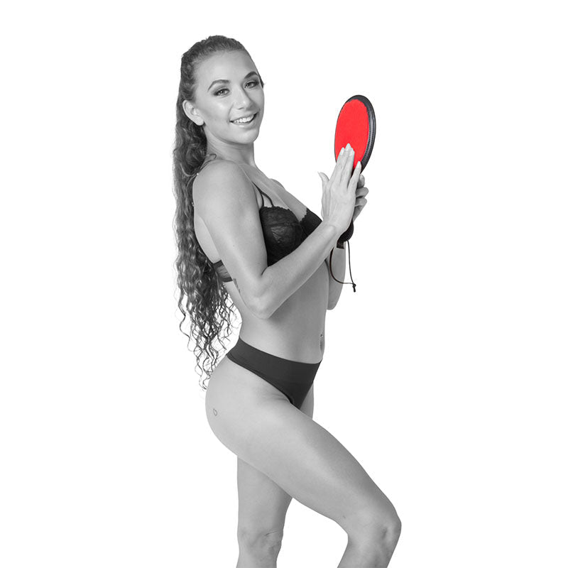 Sex & Mischief Amor Paddle - Red/Black Spanking Paddle - silkandsin