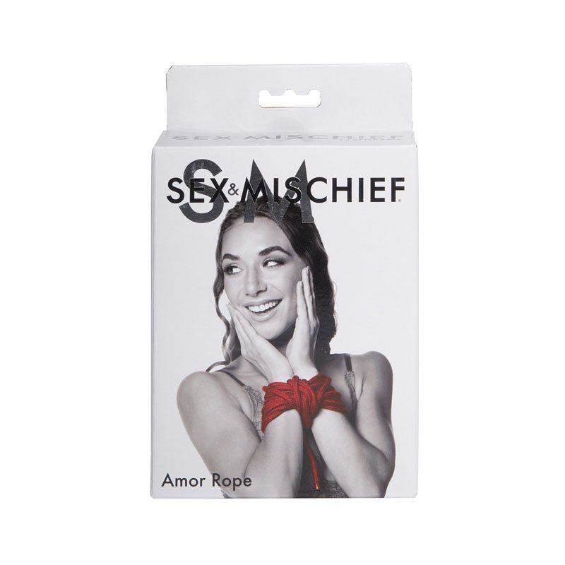 Sex & Mischief Amor Rope - 2 Red Bondage Ropes - 4.5 m Lengths - silkandsin