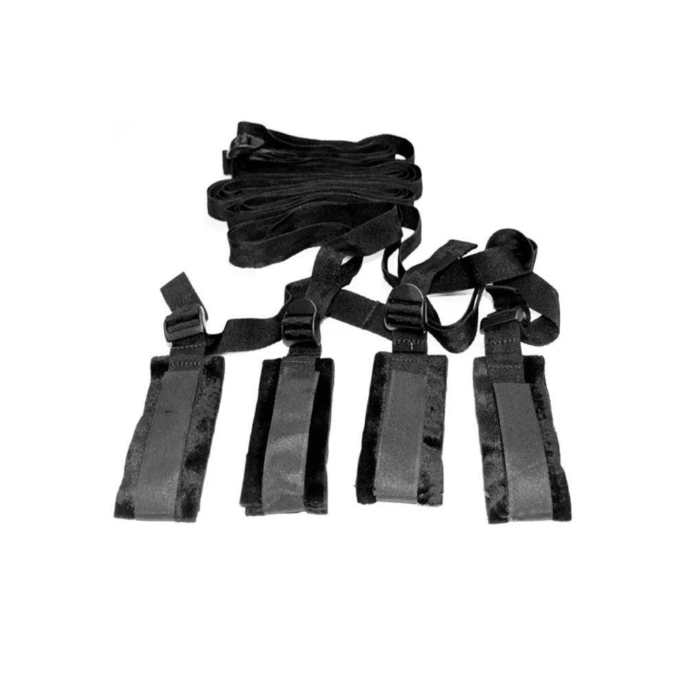 Sex & Mischief Bed Bondage Restraint Kit - Under the Bed Restraint System - silkandsin