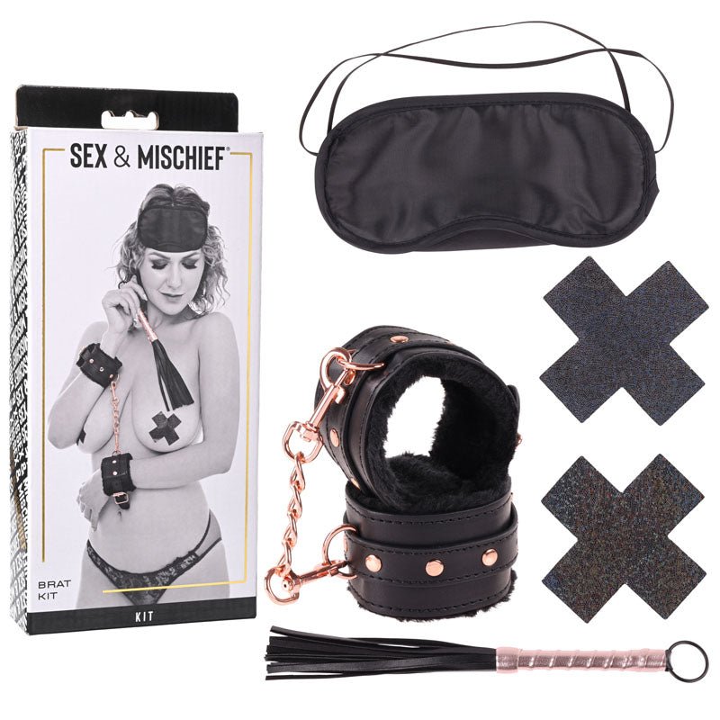 Sex & Mischief Brat Kit - 5 Piece Beginner Bondage Kit - silkandsin