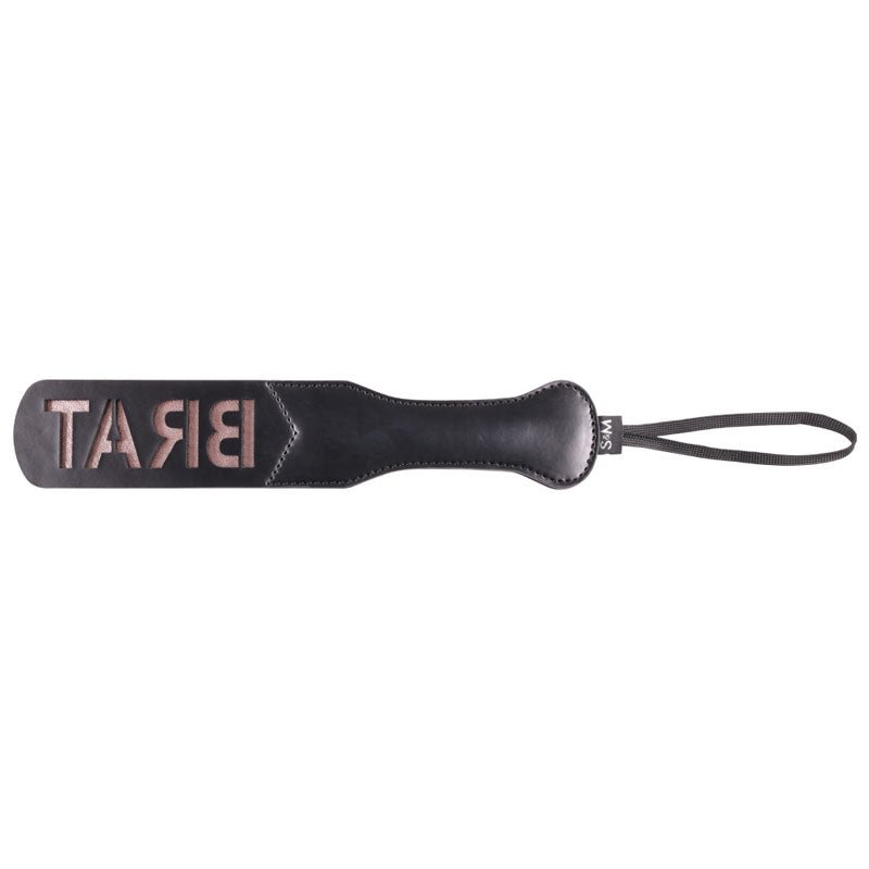 Sex & Mischief Brat Paddle - Black Spanking Paddle - silkandsin