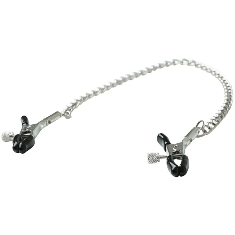 Sex & Mischief Chained Nipple Clamps - Nipple Clamps with 30 cm Chain - silkandsin