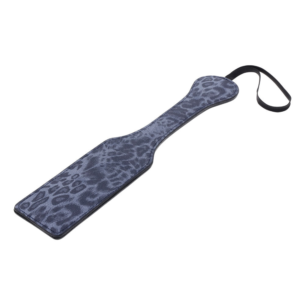 Sex & Mischief Cougar Studded Paddle - Navy Blue Paddle with Gold Studs - silkandsin