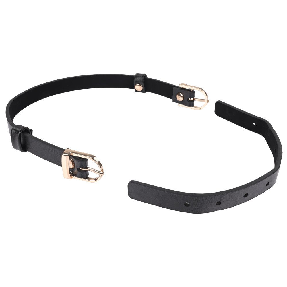 Sex & Mischief Double Buckle Day Collar - Black Collar - silkandsin
