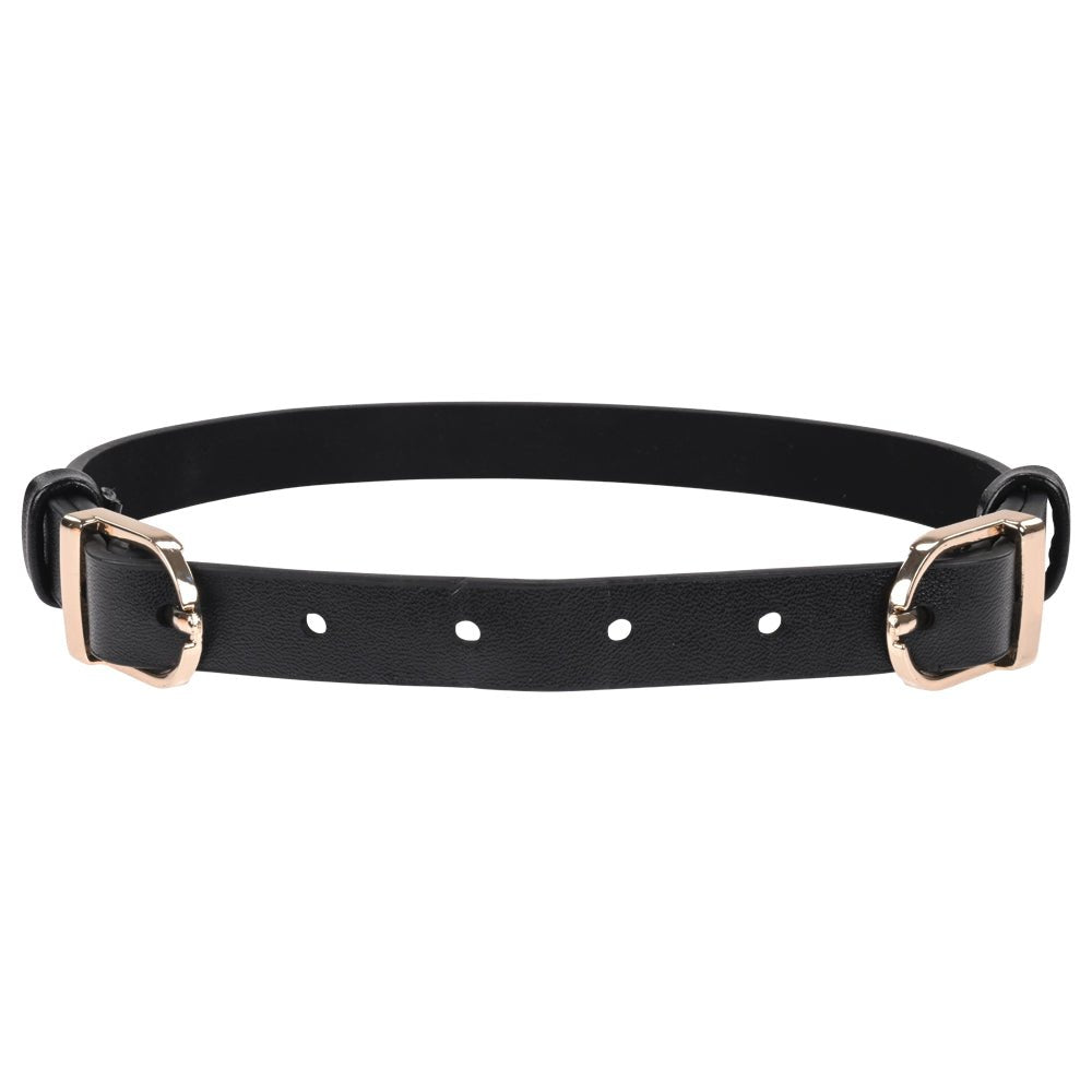 Sex & Mischief Double Buckle Day Collar - Black Collar - silkandsin