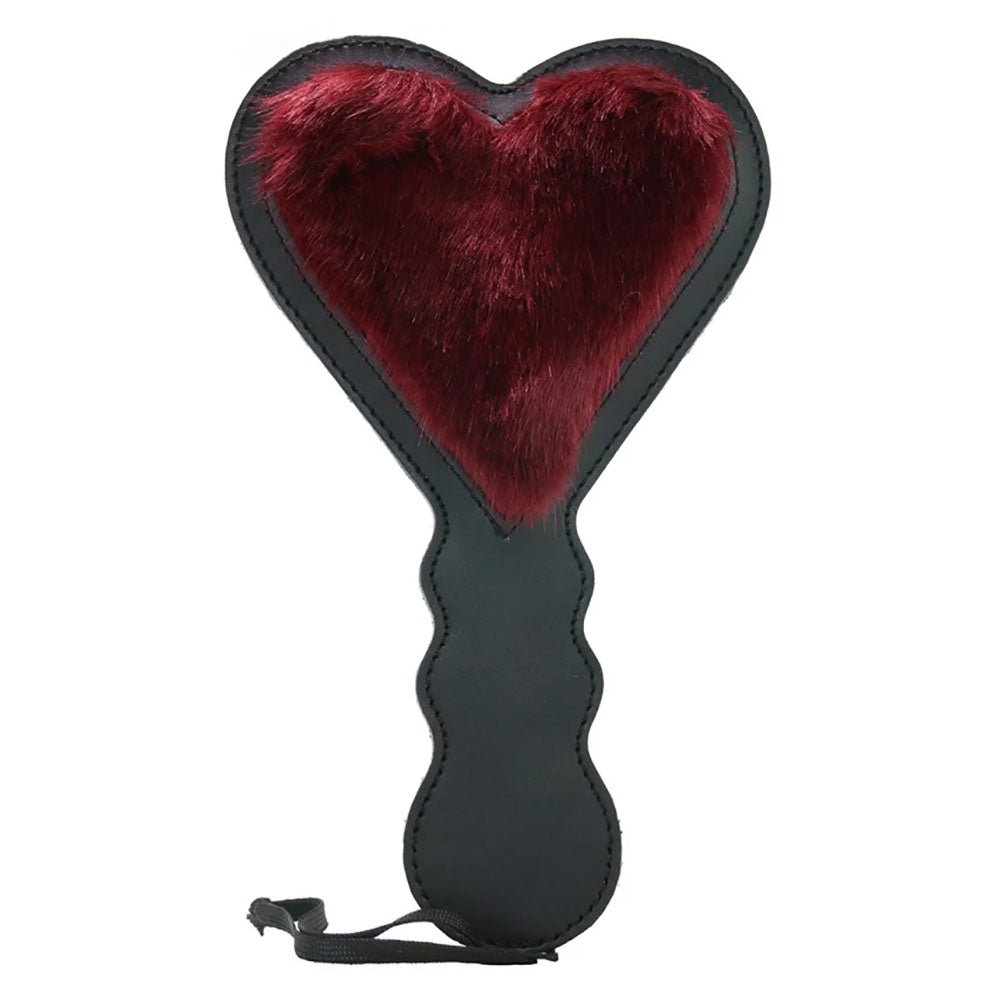 Sex & Mischief Enchanted Heart Paddle - Red/Black Paddle - silkandsin