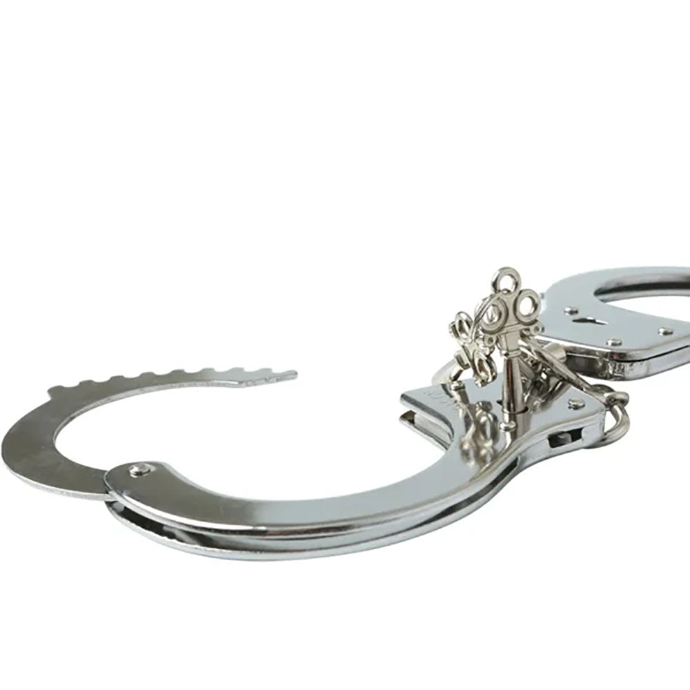 Sex & Mischief Metal Handcuffs - Metal Restraints - silkandsin