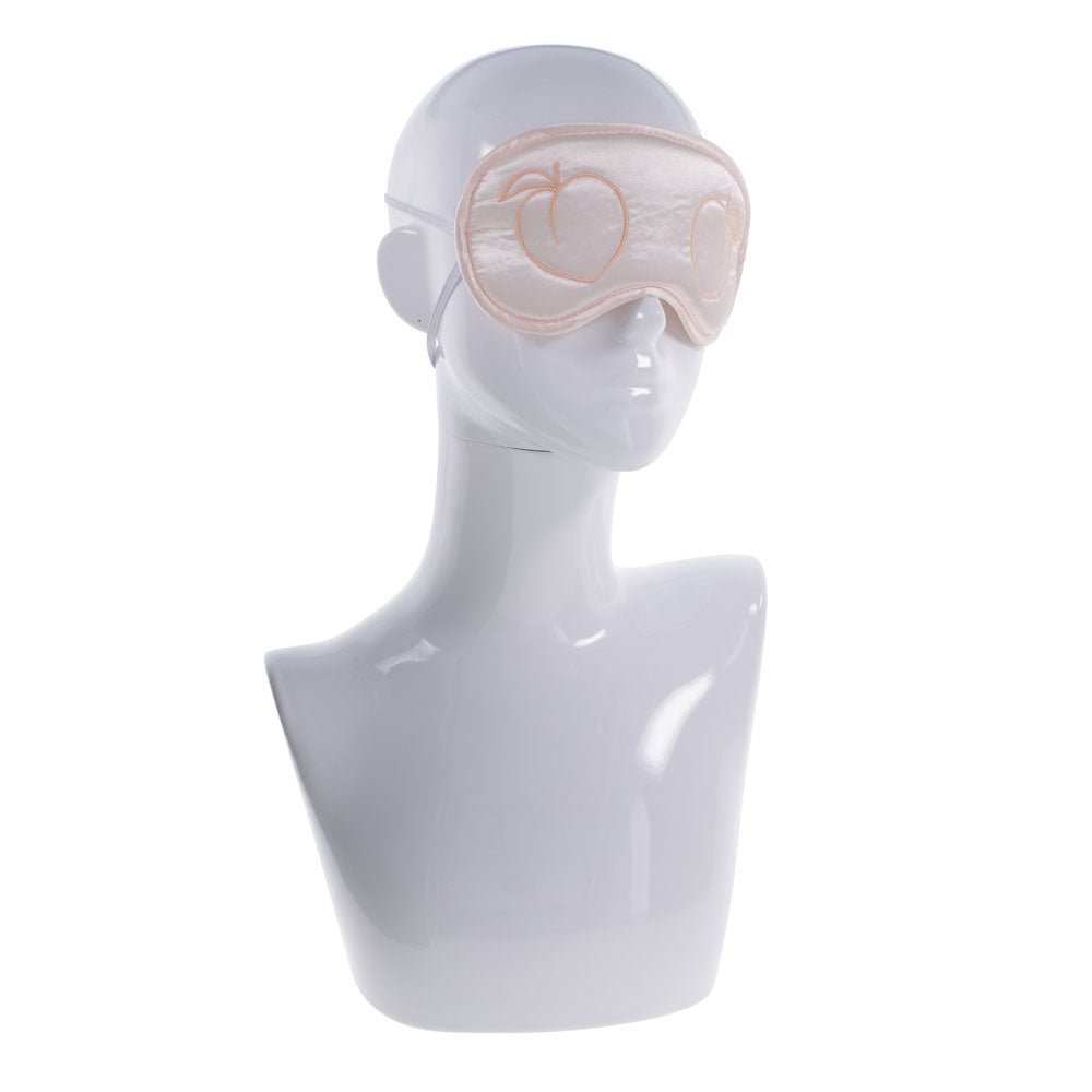 Sex & Mischief Peaches n CreaMe Blindfold - Peach Eyemask - silkandsin