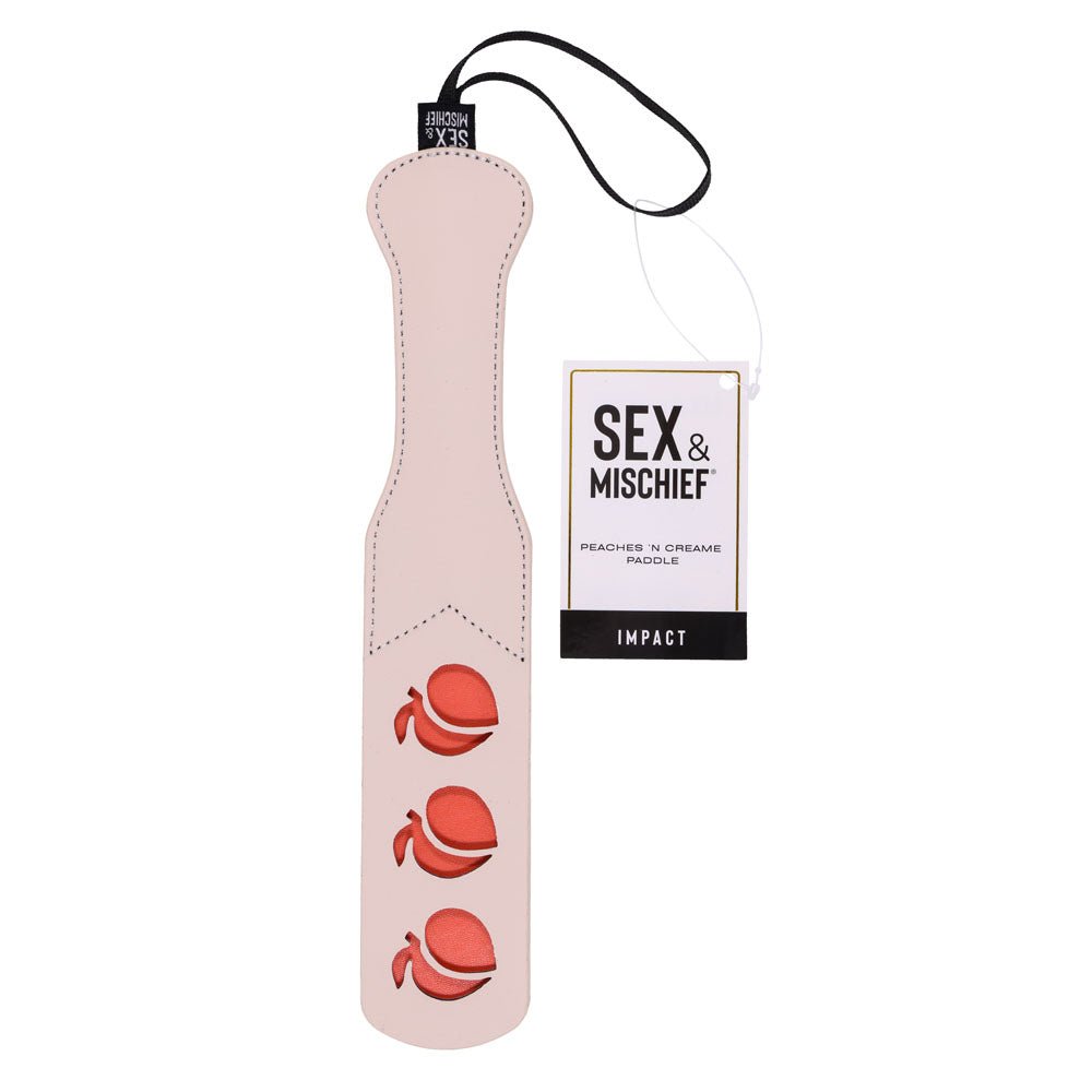 Sex & Mischief Peaches n CreaMe Impression Paddle - Peach Spanking Paddle - silkandsin