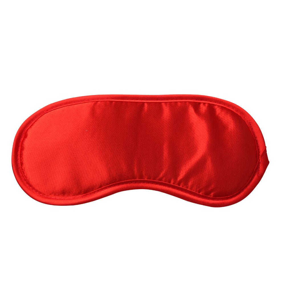 Sex & Mischief Satin Blindfold Red - Red Blindfold - silkandsin