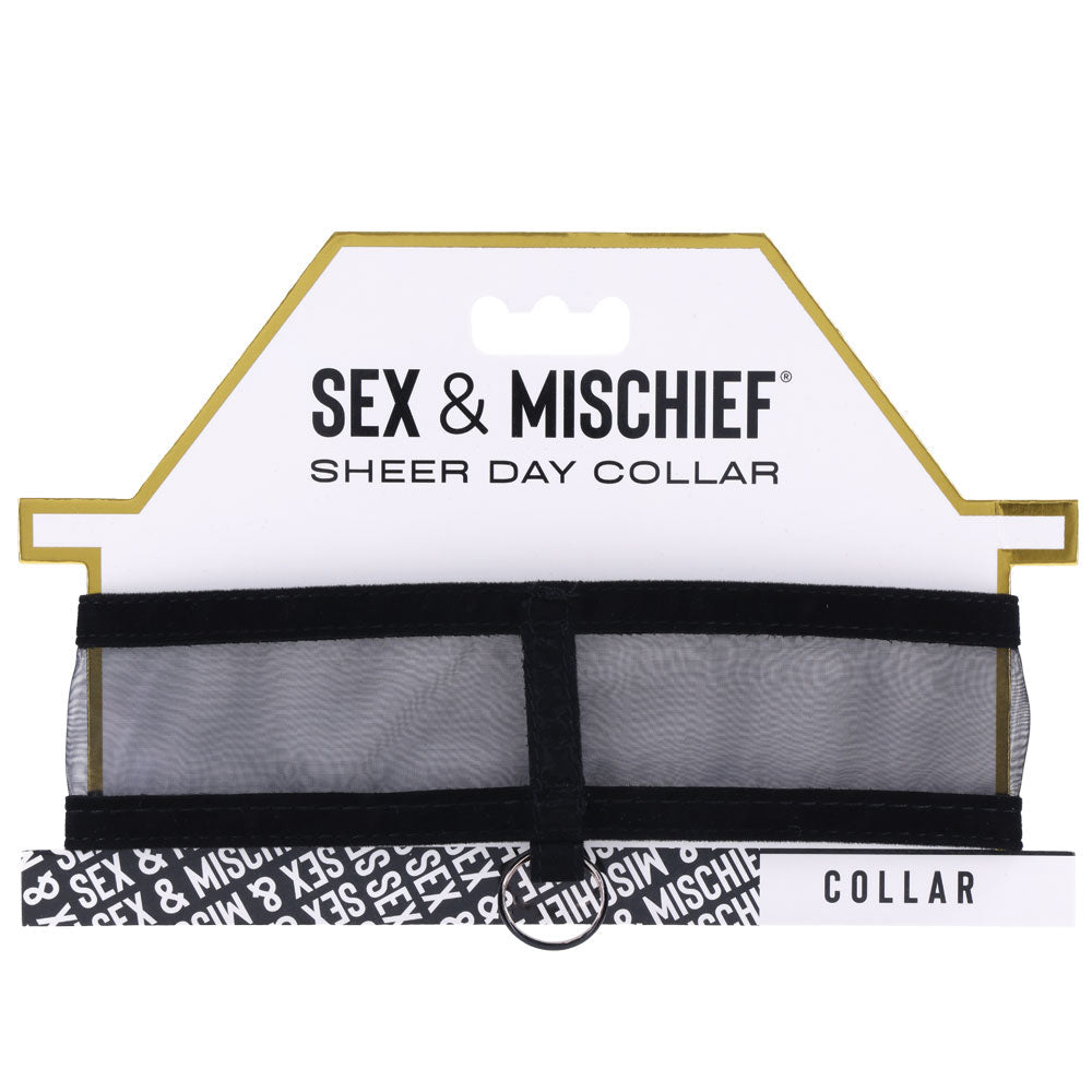 Sex & Mischief Sheer Day Collar - Black Collar - silkandsin