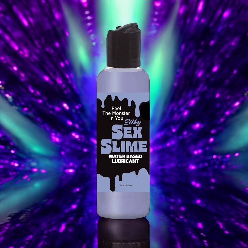 Sex Slime Cum Style Creature Lube - Purple 120 ml - Purple Cum Style Water Based Lubricant - 120 ml Bottle - Silk and Sin