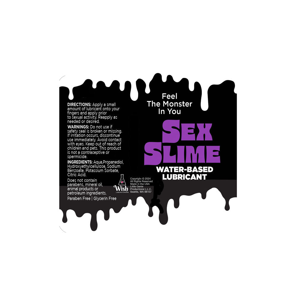 Sex Slime - Purple - Purple Water Based Lubricant - 60 ml Bottle - Silk and Sin