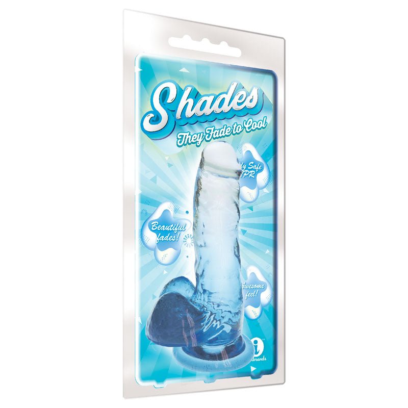 Shades 7'' Jelly TPR Dong - Blue 17.8 cm Dong - Silk and Sin