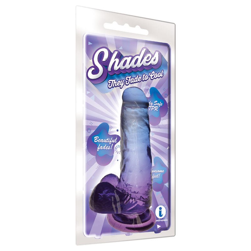 Shades 7'' Jelly TPR Dong - Violet 17.8 cm Dong - Silk and Sin